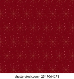 Snowflakes background. Red snowflakes background. Vector illustration. Holidays greeting, postcard.