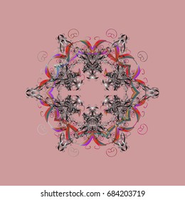 Snowflakes. Background. Vector illustration. Christmas pattern with snowflakes abstract background. Holiday design for Christmas and New Year fashion prints.