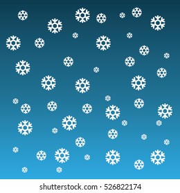 snowflakes background vector illustration eps10. Isolated badge for website or app - stock infographics