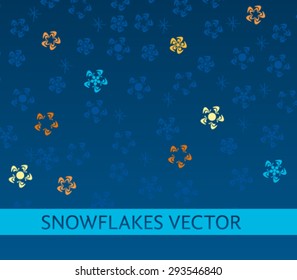 Snowflakes  background vector pattern