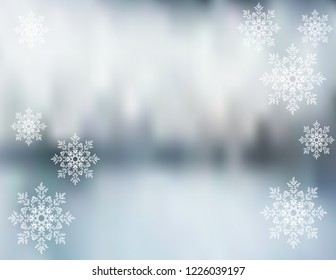 Snowflakes background winter