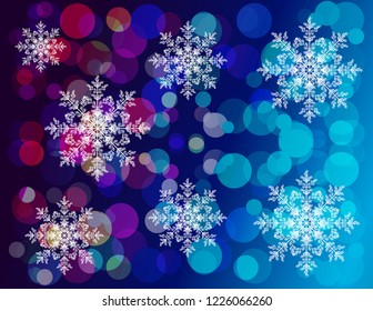 Snowflakes background winter