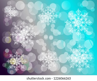 Snowflakes background winter
