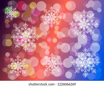 Snowflakes background winter