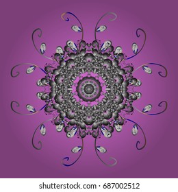 Snowflakes background. Winter card Merry Christmas, New Year and Happy Holiday vector illustration. Christmas card with snowflakes on colorful background.
