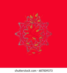 Snowflakes background. Winter card Merry Christmas, New Year and Happy Holiday vector illustration. Christmas card with snowflakes on colored background.
