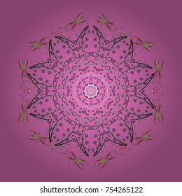 Snowflakes background. Winter card Merry Christmas, New Year and Happy Holiday vector illustration. Christmas card with pink, gray and neutral snowflakes on pink, gray and neutral colors.