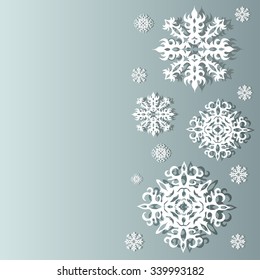 Snowflakes background for winter and New Year, christmas theme.