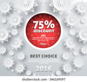 Snowflakes background for winter and new year, christmas theme. Snow, christmas, snowflake background, snowflake winter 2016. Quote bubble, quote marks, quotation marks, quote box, get a quote.