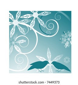 snowflakes birds and coils