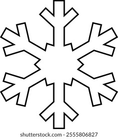 Snowflakes black and white vector for Christmas