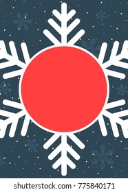 Snowflakes blank poster design