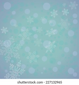  snowflakes blue  background for the new year and Christmas design