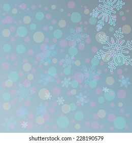  snowflakes blue  background for the new year and Christmas design