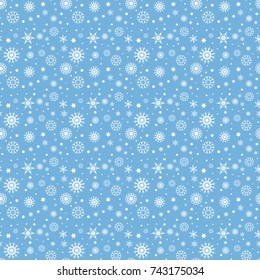 Snowflakes. Blue Collage