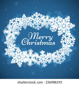 Snowflakes blue design background