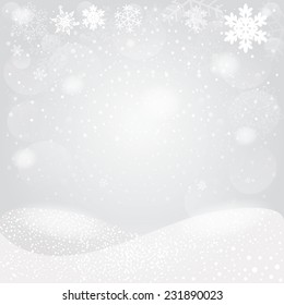 Snowflakes bokeh background. Vector EPS10.