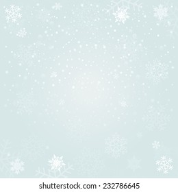 Snowflakes bokeh background. Vector EPS10.