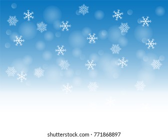 snowflakes ,Bokeh White background,vector illustration