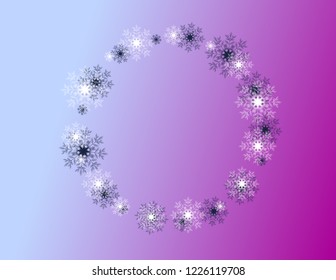 Snowflakes border winter