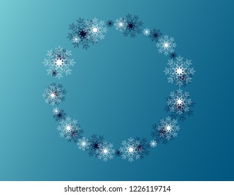 Snowflakes border winter