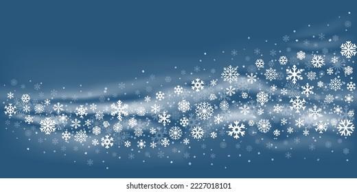 Snowflakes Border. Winter snow background. christmas background. Vector illustration. Eps 10.