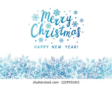 Snowflakes border  for Your winter design