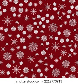 Snowflakes bright seamless vector pattern