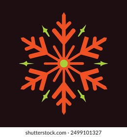 Snowflakes cartoon vector art illustration for Christmas Day.