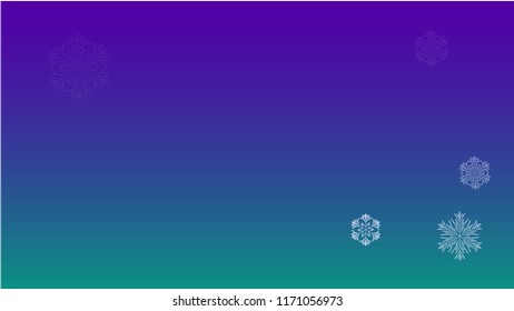 Snowflakes Christmas Background. Element of Design with Snow for a Postcard, Invitation Card, Banner, Flyer.  Vector Falling Snowflakes on a Blue Background
