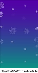 Snowflakes Christmas Background. Element of Design with Snow for a Postcard, Invitation Card, Banner, Flyer.  Vector Falling Snowflakes on a Blue Background
