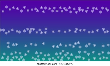 Snowflakes Christmas Background. Element of Design with Snow for a Postcard, Invitation Card, Banner, Flyer.  Vector Falling Snowflakes on a Blue Background
