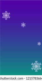 Snowflakes Christmas Background. Element of Design with Snow for a Postcard, Invitation Card, Banner, Flyer.  Vector Falling Snowflakes on a Blue Background
