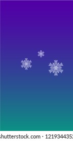 Snowflakes Christmas Background. Element of Design with Snow for a Postcard, Invitation Card, Banner, Flyer.  Vector Falling Snowflakes on a Blue Background
