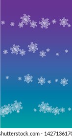 Snowflakes Christmas Background. Element of Design with Snow for a Postcard, Invitation Card, Banner, Flyer.  Vector Falling Snowflakes on a Blue Background
