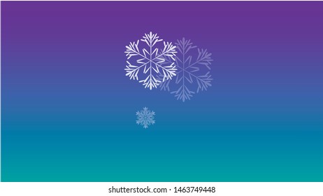 Snowflakes Christmas Background. Element of Design with Snow for a Postcard, Invitation Card, Banner, Flyer.  Vector Falling Snowflakes on a Blue Background
