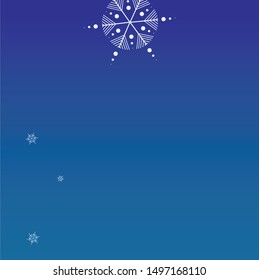 Snowflakes Christmas Background. Element of Design with Snow for a Postcard, Invitation Card, Banner, Flyer.  Vector Falling Snowflakes on a Blue Background


