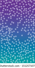 Snowflakes Christmas Background. Element of Design with Snow for a Postcard, Invitation Card, Banner, Flyer.  Vector Falling Snowflakes on a Blue Background
