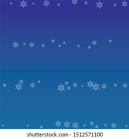 Snowflakes Christmas Background. Element of Design with Snow for a Postcard, Invitation Card, Banner, Flyer.  Vector Falling Snowflakes on a Blue Background


