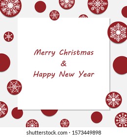 Snowflakes christmas background with free text spaec - Vector illustration.