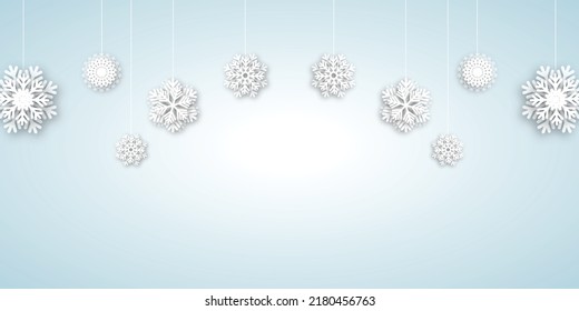 snowflakes for Christmas background vector illustration