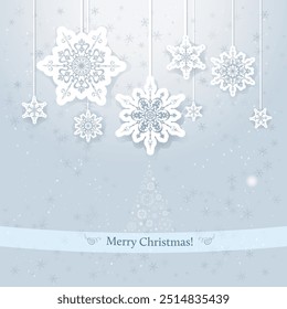 Snowflakes Christmas Backgrounds vector design