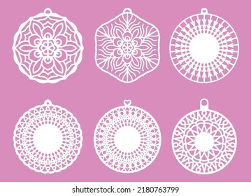 snowflakes christmas design vector set