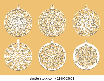 snowflakes christmas design vector set