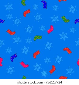 Snowflakes and Christmas gift socks
