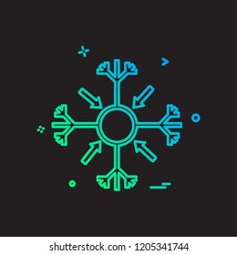 SnowFlakes Christmas icon design vector