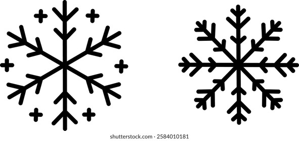 "Snowflakes Christmas Icon Representing Winter, Holiday Cheer, and Seasonal Festivities"