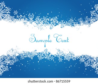 Snowflakes Christmas and New Year background