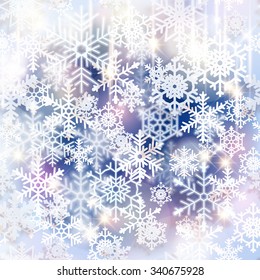 Snowflakes. Christmas and new year seamless background