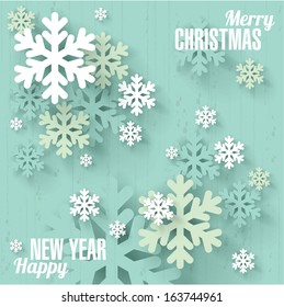 Snowflakes. Christmas and new year vector design.